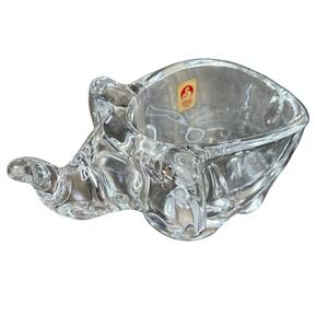 Sasaki Crystal Elephant Figurine Candy Holder Trinket Dish‎ Japan Vintage